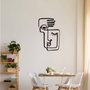Wallity Cara mia Escultura de pared de metal negra